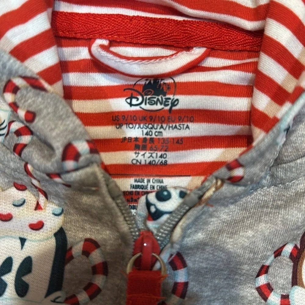 NEW! Disney Parks Holiday Snacks Mickey Ears Pajama Onesie 10 Christmas PJs